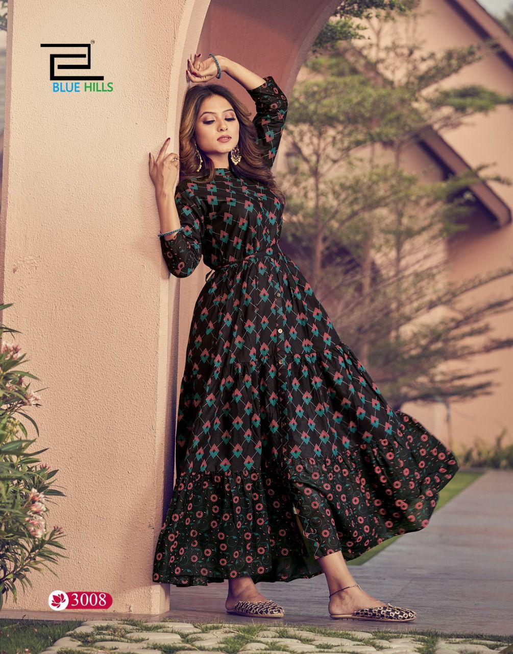 Blue Hills Florencia 3 New Designer Fancy Party Wear Cotton Anarakali Kurti Collection